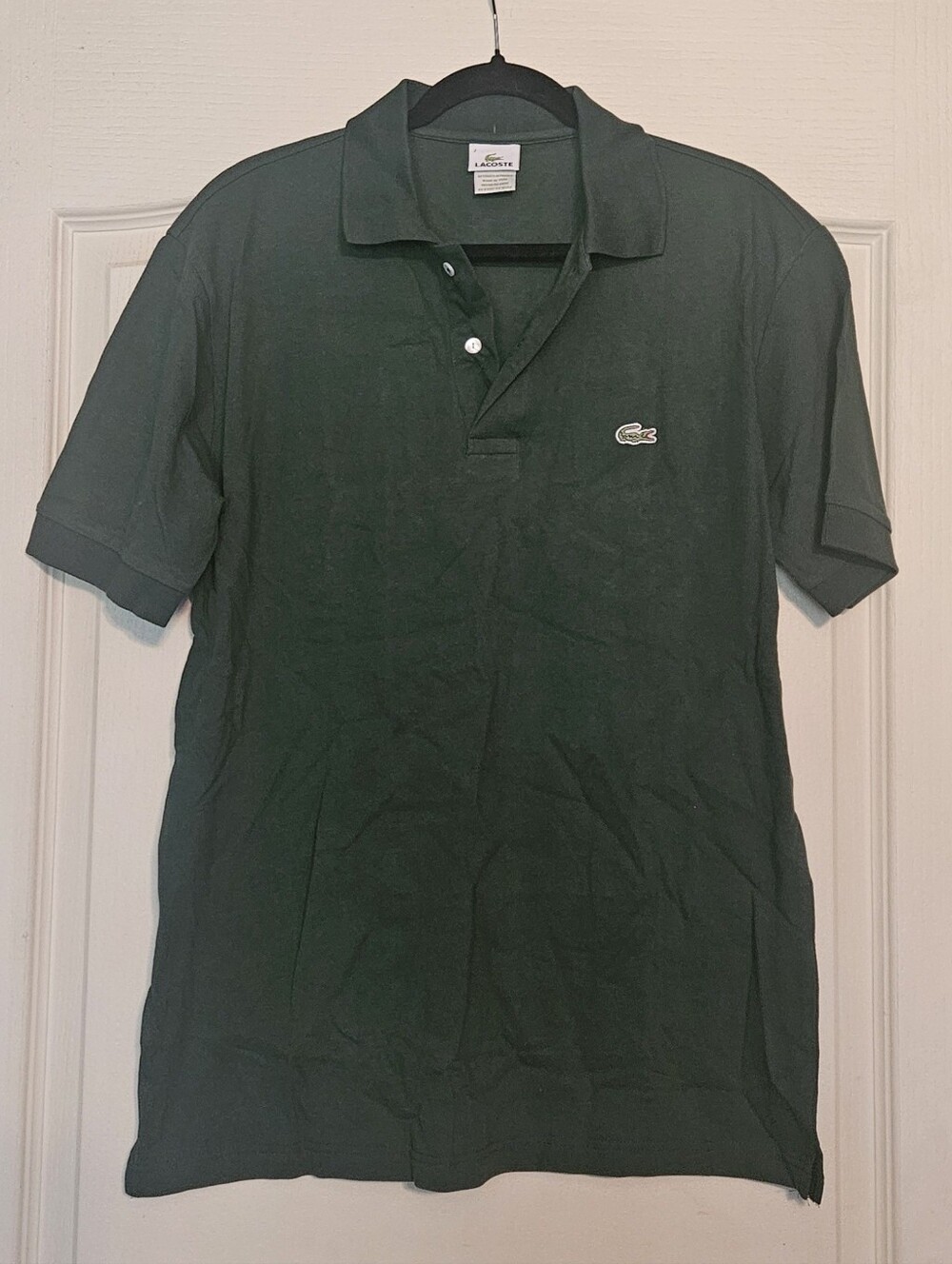 Lacoste Men's Forest Green Pique Polo with Crocodile Logo